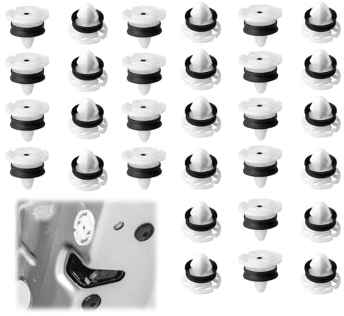30pc Clips de Fixation Voiture pour Peugeot OEM 7703077476 Rivets Plastique | Attaches Garniture pour Citroen Renault Universal Rivet Plastique pour Panneau Intérieur de Porte de Voiture