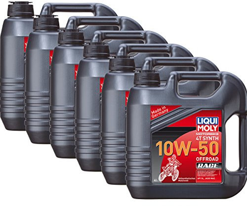 6x LIQUI MOLY 3052 Motorbike 4T Synth Motoröl Offroad Race 10W-50 4L