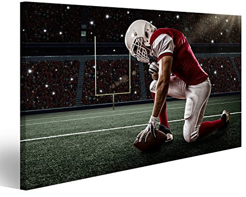 islandburner Bild Bilder auf Leinwand American Football Spieler im Stadion Poster, Leinwandbild, Wandbilder