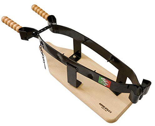 Giemme Professional Ham Holder, Ham Cutting Clamp, Wooden and Iron Ham Stand