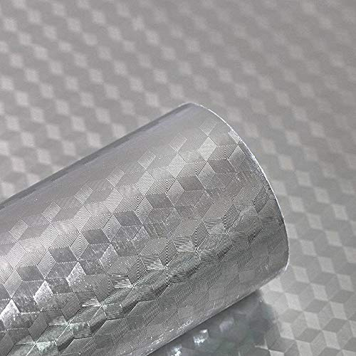 Gwolf Aluminium Folie Aufkleber Küchenfolie Selbstklebend Hitzebeständig Wasserdicht Fettdichte Tapete Küche Selbstklebend DIY Möbel Folie für Küchen, Schrank, Möbel, 40x200CM