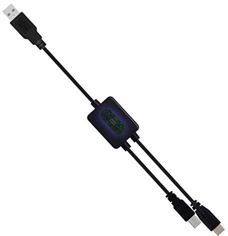 AWADUO - Divisor USB 2.0 macho a micro USB macho y USB C Hub adaptador para coche, ordenador portátil, smartphones de 30 cm