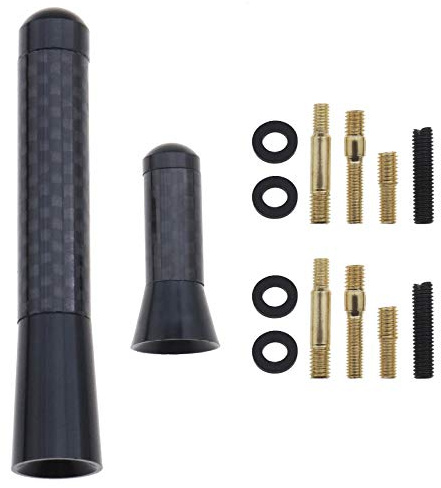Create idea 2 Stück 3,5cm & 8cm Autoantenne Universal Kfz Antenne für AM und FM Empfang Stabantenne