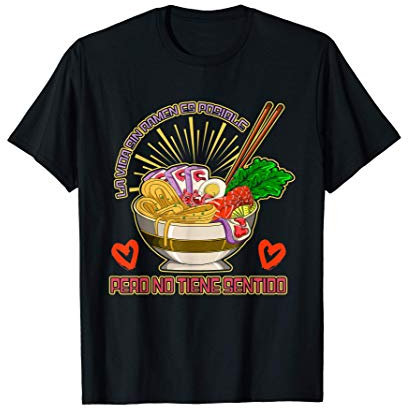 Amante De La Comida Japonesa Palillos Chinos Kawaii Ramen Camiseta