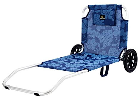 CREVICOSTA QUALITY MARK MARCAS DE CALIDAD - Carrito 5001 - Silla-Carrito de Playa. Plegable, abatible y 6 Posiciones (Flowers)