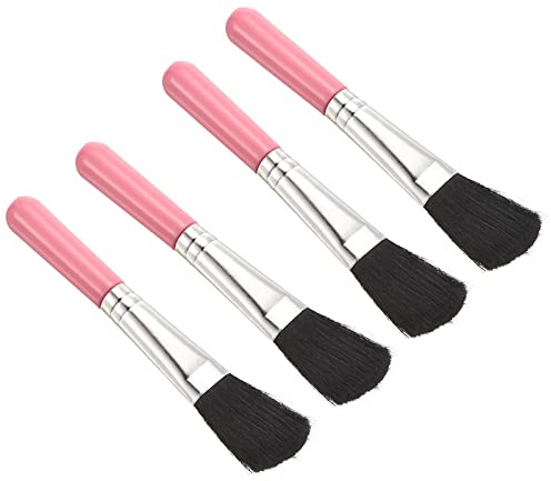PATIKIL Cepillo de limpieza para suculentas, 4 unidades, 125 mm, negro, herramientas de jardinería, para jardín, mango rosa