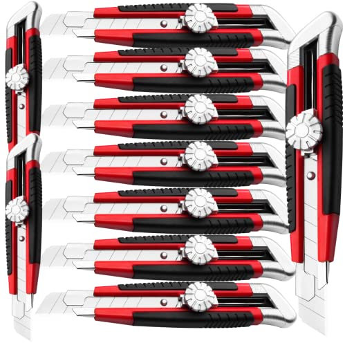 DTU24 Cuttermesser SET 18mm, Mehrzweck Messer Teppichmesser Profi Cuttermesser Multifunction Universalmesser (10x SET)