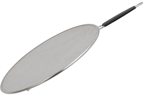 Buckingham Premium Stainless Steel Frying Pan Splatter Screen Guard Cooling Rack 33 cm