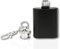 Mini Petaca Llavero Negro Plata Verde • Petaca de Acero Inoxidable Pequeña 1oz (30 ml) • Regalo Divertido para Hombres • Calendario de Adviento • Mini Regalos (Negro)