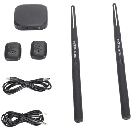 Bewinner Air Drum Sticks, Tragbares Virtuelles Elektronisches Schlagzeug Set, Elektronisches Air Drum Rock Beat Rhythm Stick Percussion Instrument Tool für Anfänger Kinder Erwachsene (grün)