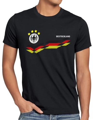 Deutschland Herren T-Shirt WM 2026 Fußball Weltmeisterschaft Trikot Spieler, Größe:M, Farbe:Schwarz