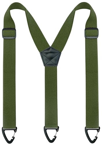 Jemygins - Justerbar axelrem i Y-typ för män med halkfritt triangulärt spänne, Mörkgrön, M