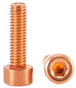CHATROOM 2/4/10/20PCS Rot Kupfer Cup Kopf Sechskantschraube/Zylinderkopf Schraube M3 M4 M5 M6 M8(Size:2pcs M6x14)