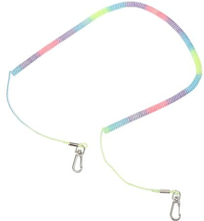 SKISUNO Elastisches Trageschlaufe für Tragbare Angelrute mit Karabiner Verschleißfestes Gummi und Edelstahl für Süß und Salzwasserfischen