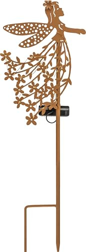 Northpoint LED Solar Gartenstab Solarstecker Außenbereich mit Dämmerungssensor Fee Stehend
