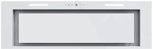 GLOBALO hotte aspirante encastrable 90cm, meuble bas hotte aspirante de cuisine, hotte aspirante encastrable, meuble bas cuisine série acier, acier peint, verre trempé, Materi 90.1 Black