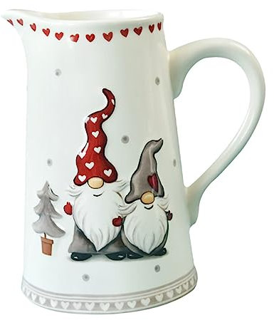 ROMISBABA 1pezzi Capacità Ceramica Kettle Creativo Di Natale Teiera Nordica Senza Coperchio Manico Ergonomico Per Festività e Uso Quotidiano Design Elegante e Facile Da Pulire