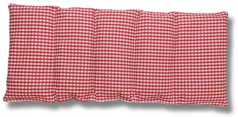 Franzis Nähstube I Dinkelkissen I 50x20cm I kariert rot I 100% Baumwolle I Körnerkissen I Schmerzlinderung I Wärmekissen für Mikrowelle I Kältekissen