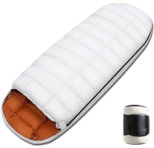Schlafsack, Daunenschlafsack for Erwachsene, extra breiter, Leichter, wasserdichter Camping-Schlafsack for kaltes Wetter, waschbare Quilt-Isomatte