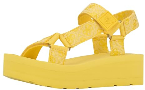 Guess Sandalo con Zeppa Avin Donna, Giallo 700, 39 EU