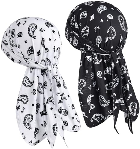 Bandanas - Gorra de calavera para hombres y mujeres, 3 en 1, transpirable, forro de casco, cubierta facial, protección solar UV, para el cuello, para ciclismo, Estilo moderno (negro y blanco