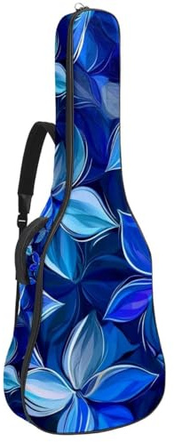 Gitarrentasche für Akustikgitarre mit Aquarell-Blumenmalerei, dick gepolstert, wasserdicht, für 101,6 cm, 104,7 cm, 106,7 cm, Multicolor 08, 42.9x16.9x4.7 in, Lässiger Tagesrucksack