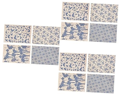 NUOBESTY 3 Sätze Keramik Blau Und Weiß Applikation Vinyl Transferpapier Keramik Transferpapier Unterglasur Transfers Für Keramik Abziehbild Papier Ton Transferpapier Unterglasur 4 Blatt * 3