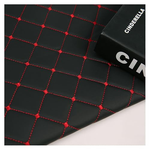 Kunstleder PVC Gesteppt Kaschiert Leder Kunstleder Polsterstoff Gesteppt Möbelstoff für Schrank Ledertasche Autositz Sofa Möbel Repara Handwerk DIY nähen 140x100CM(Black,1.4X1.5m)