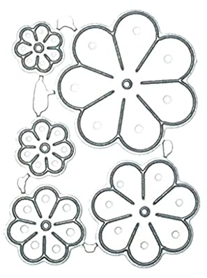 Ldabrye Metall-Stanzschablone mit Blumen, für Sammelalben, Alben, Papierkarten