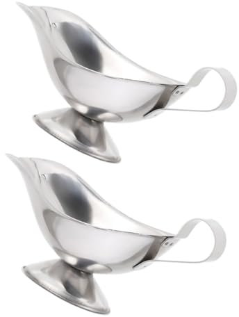 GLEAVI 2piezas Jarras De Salsa Inoxidable De Dispensador De Salsa y Recipiente Para Aderezos Para y Jugos Comidas