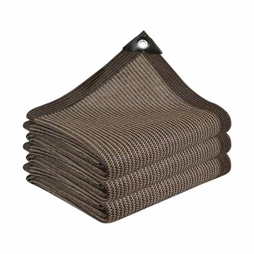 PVYGDXYI Tela de Sombra marrón, Lona de Malla Duradera de 1,5 x 18 m con Ojales, Malla Resistente para jardín, anticongelante para pérgola, Invernadero, Cultivo de Plantas y gallinero.
