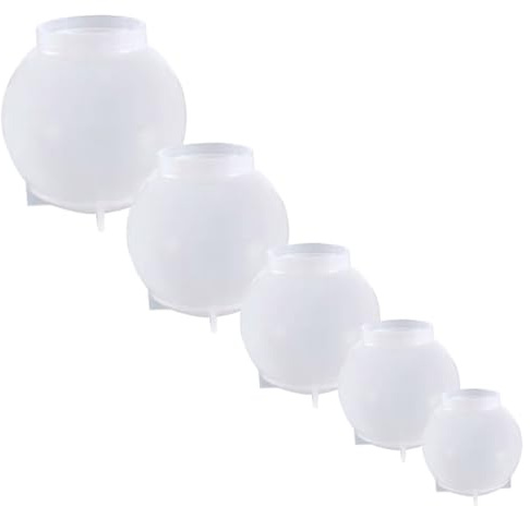 SMASOLO 5pièces Moule Silicone Sphérique Moules Cristal Boule Silicone Fabrication Artisanale
