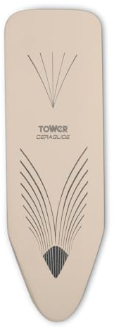 Tower Replacement Ironing Board Cover for T873014MSH, Reflective Technology, 100% Cotton, Fitted Design, Latte