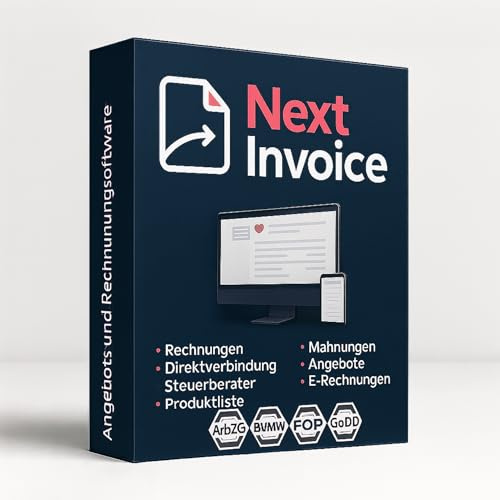 NextInvoice – Die smarte Rechnungssoftware für KMU & Selbstständige | E-Rechnungen, Angebote, Mahnwesen, Buchhaltung & DATEV-Export | ISO-zertifiziert | Offlinefähig