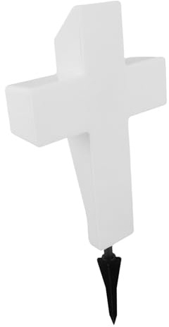TOYANDONA Luz Solar Cruzada Para Tumbas Iluminación Led De Plástico Decoración De Cementerio Adecuada Para Monumentos y Marcadores De Tumbas Fácil Instalación Luz Solar Forma De Cruz