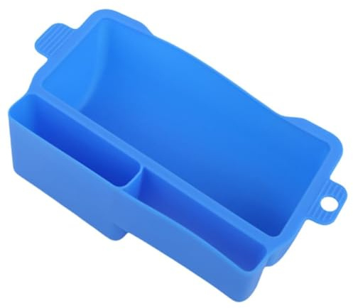 JNJOOD BBQ Grease Drip Tray Grease Tray, Silicone Grill Oil Drain Box Food Grade Grease Catcher and Storage Box Collector Easy Install Blue
