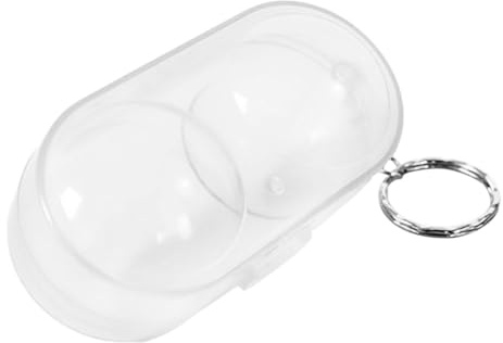 Pings Pongs Ball – Tragbarer Behälterhalter, hohe Härte, Aufbewahrungskoffer | kompakte Box mit zwei Bällen und Kette, einfach zu tragen, sichert Tischtennis-Organizer für Erwachsene, Training, Reisen
