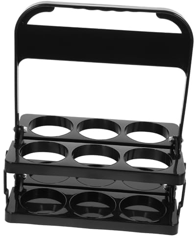 LIFKOME Support Pliable Pour Bouteilles De Bière Portable Emplacements Porte-bouteilles Résistant Et Léger Organisateur Pratique Pour Boisson Vin Bar Et Barbecue Noir