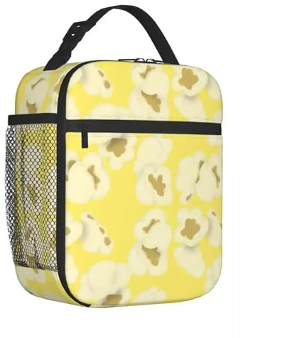 TFDGDGH Buttered Popcorn Merch Insulated Lunch Bag for Office Storage Food Boxes Reusable Cooler Thermal Bento Box