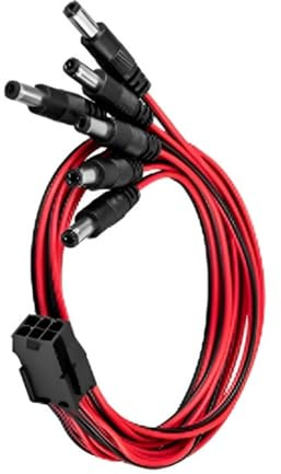 Ljmyy Cable PCIE de 6 pines hembra a CC de 5,5 x 2,5 mm para tarjeta gráfica con 50 cm de longitud para una fuente de alimentación eficiente