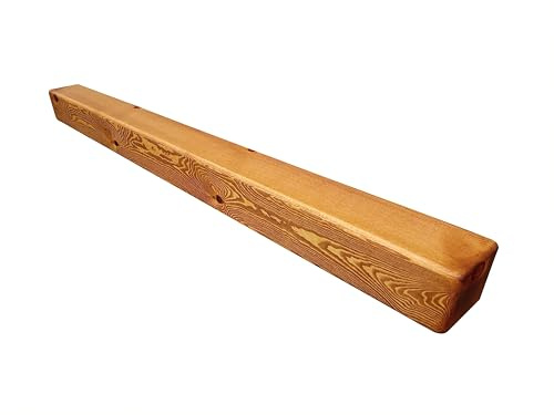 Rustic Redwood Beam Mantle Piece Fireplace Shelf - Round Edge - Wax Finish (Antique Pine Beeswax, 110cm)