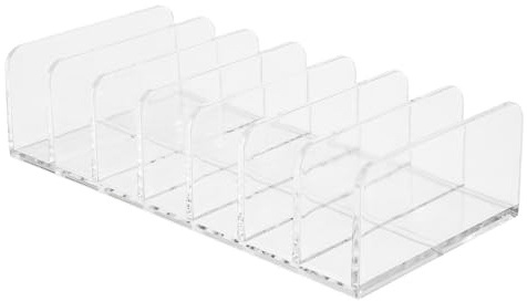Operitacx Organizador de Maquillaje y Diseño de Rejilla 7 Compartimentos de Plástico para Almacenar y Organizar de Forma Vertical y Resistente de y de Uñas