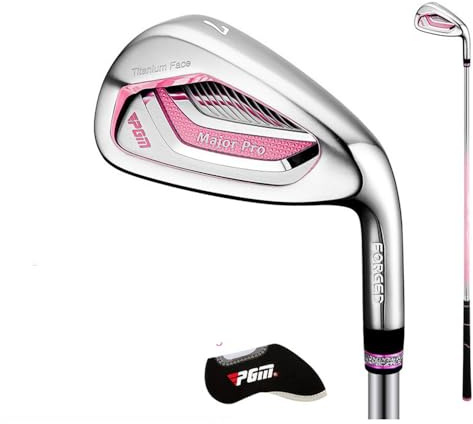 LKYLGYU Set di Mazze da Golf Rosa da Donna n. 7 in Ferro con copritesta, Faccia in Titanio Leggero e Asta in Carbonio per Una Maggiore precisione e Distanza dello Swing, Design Elegante per golfiste