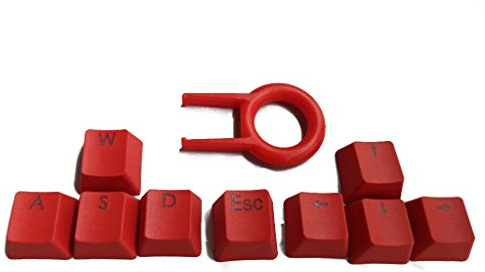 Kcnsieou 9 Tasten PBT Hintergrundbeleuchtete Tastenkappen WASD/ESC/Richtung mit Tastenkappenabzieher für MX Switch