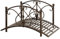 Outsunny Vintage Metal Garden Bridge, Pont décoratif avec éléments Floraux, 99x68x53cm, Bronze