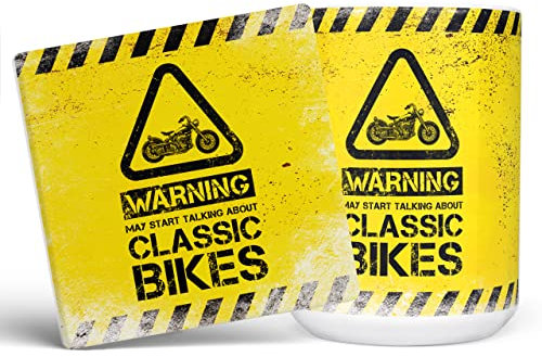 Mug Monster - Taza de café de cerámica, regalo para hombres o mujeres, extra grande y gigante disponible, taza blanca de 15 onzas y posavasos