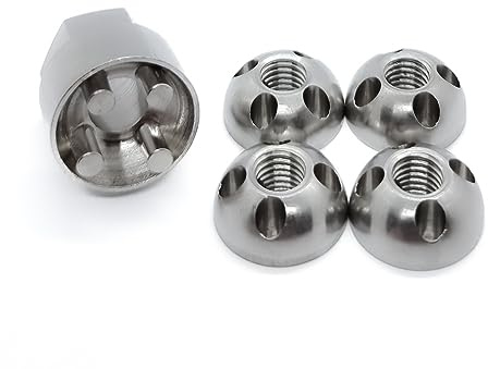 OG Secure | M8 (8mm) 4-Hole Anti-Theft Security Nut Set - 304 Stainless Steel | Tamper Proof Reusable Shear Nuts | For Roof Tent, Winch, Light Bar, E-Bike | For 8mm Thead/Bolts