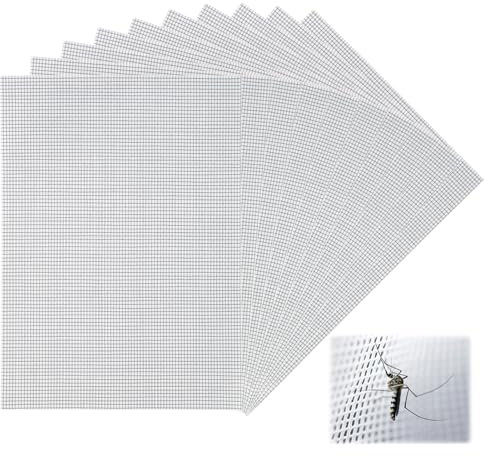 Joynine Reparatur-Aufkleber-Set für Fliegengitter (10 Stück), Größe 130 x 180 mm, geeignet für Fenster, lichtdurchlässig und UV-geschützt, schützt Sie vor Mücken