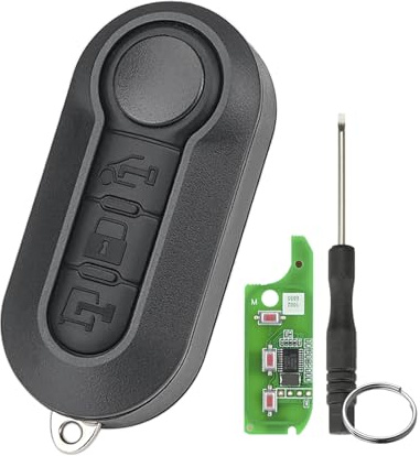 Clé télécommande 3 boutons de rechange pour Citroën Relay Fiat Peugeot Boxer Fiat 500L MPV Ducato Bravo (système Marelli) avec porte-clés tournevis