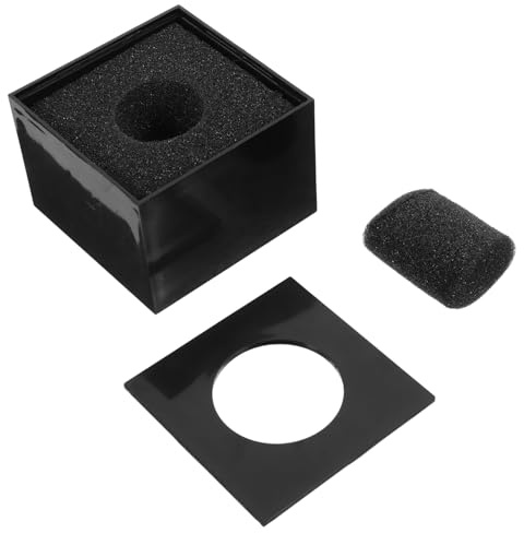 Mikrofonständer für Schreibtisch mit Quadratischer Basis aus Kunststoff | Universelle Mikrofonbasis, Tischmikrofonhalter für Ktv, Leicht und Robust Konstruiert